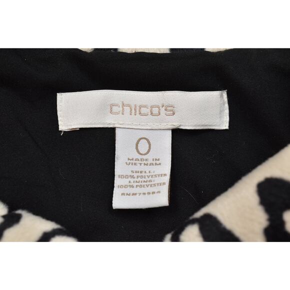 Chico's Women's Animal Print Button Blazer Jacket Size 0 Cheetah Brown Polyester - Picture 8 of 8